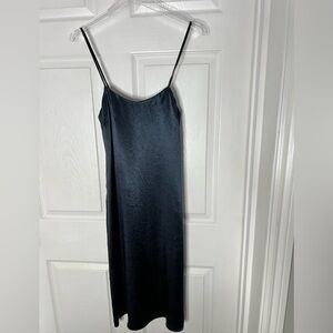 Jenni Kayne Cleo Satin Cami Dress Dark Teal Blue Sz XS